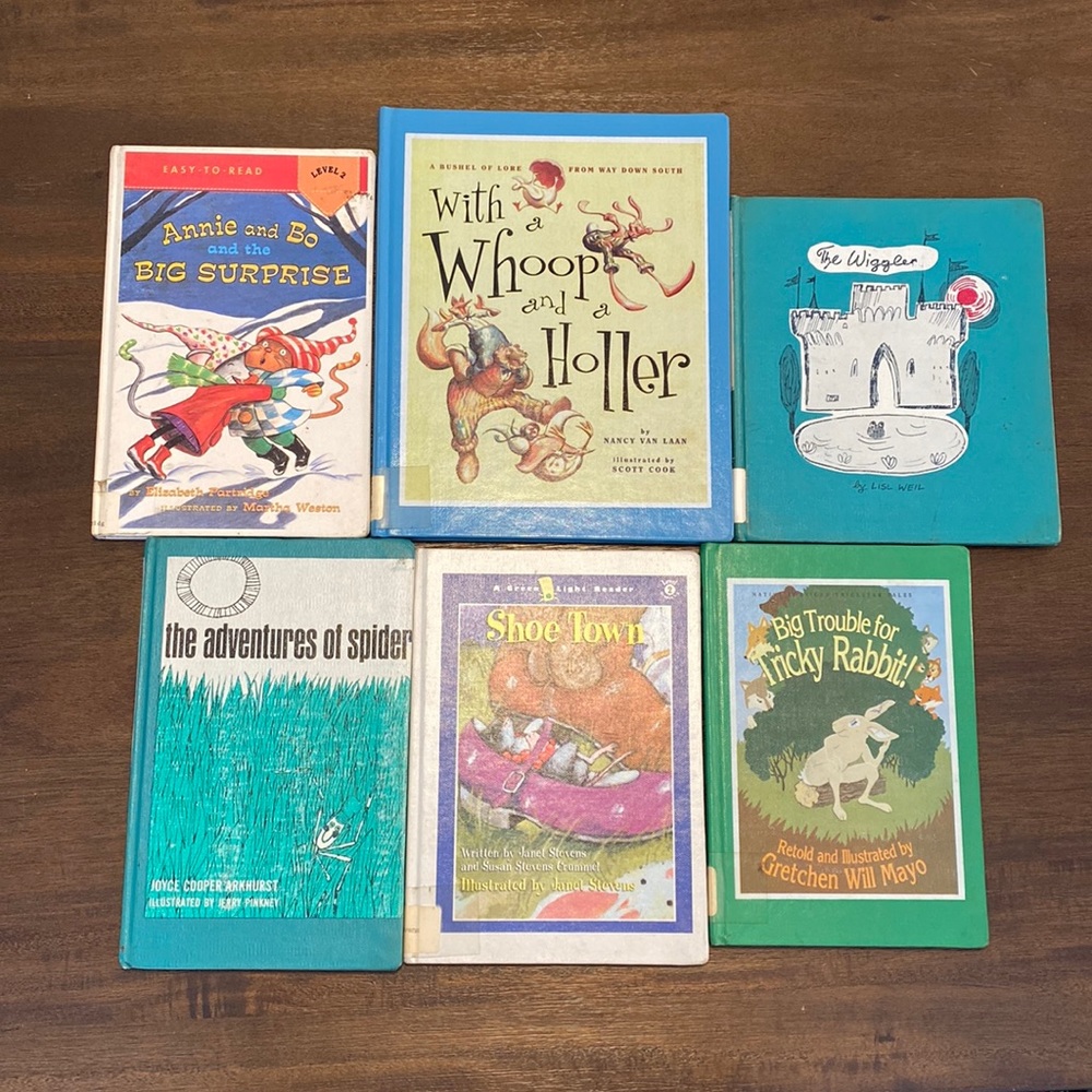 Bound to Stay Bound Children’s Vintage Hardback 6 Book Bundle (ex-libris)